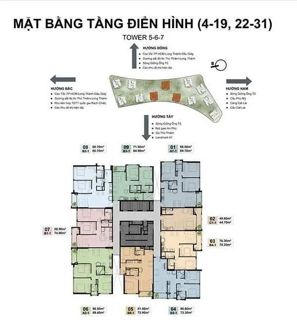 Hình ảnh mặt bằng tổng thể dự án XYZ